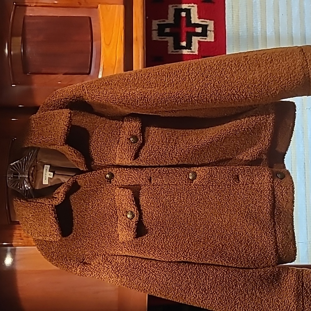 Max Studio Brown Teddy Jacket